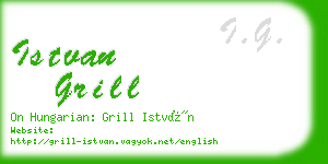 istvan grill business card